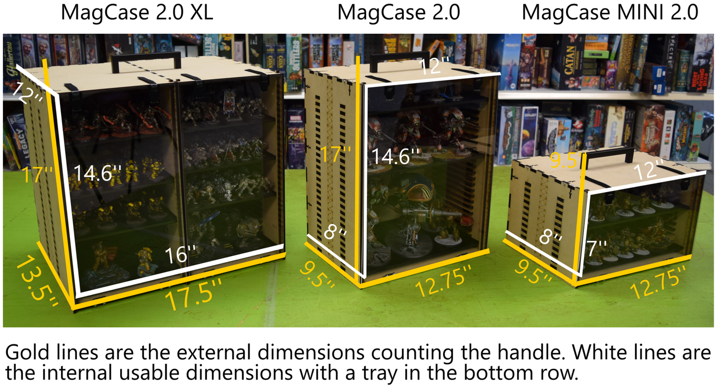 MagCase MINI 2.0 MDF Magnetic Carrying Case / Display Case For Miniatures